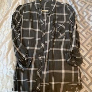 Grey/White Light Weight Flannel